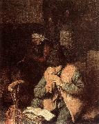 OSTADE, Adriaen Jansz. van Flute Player agh oil painting artist